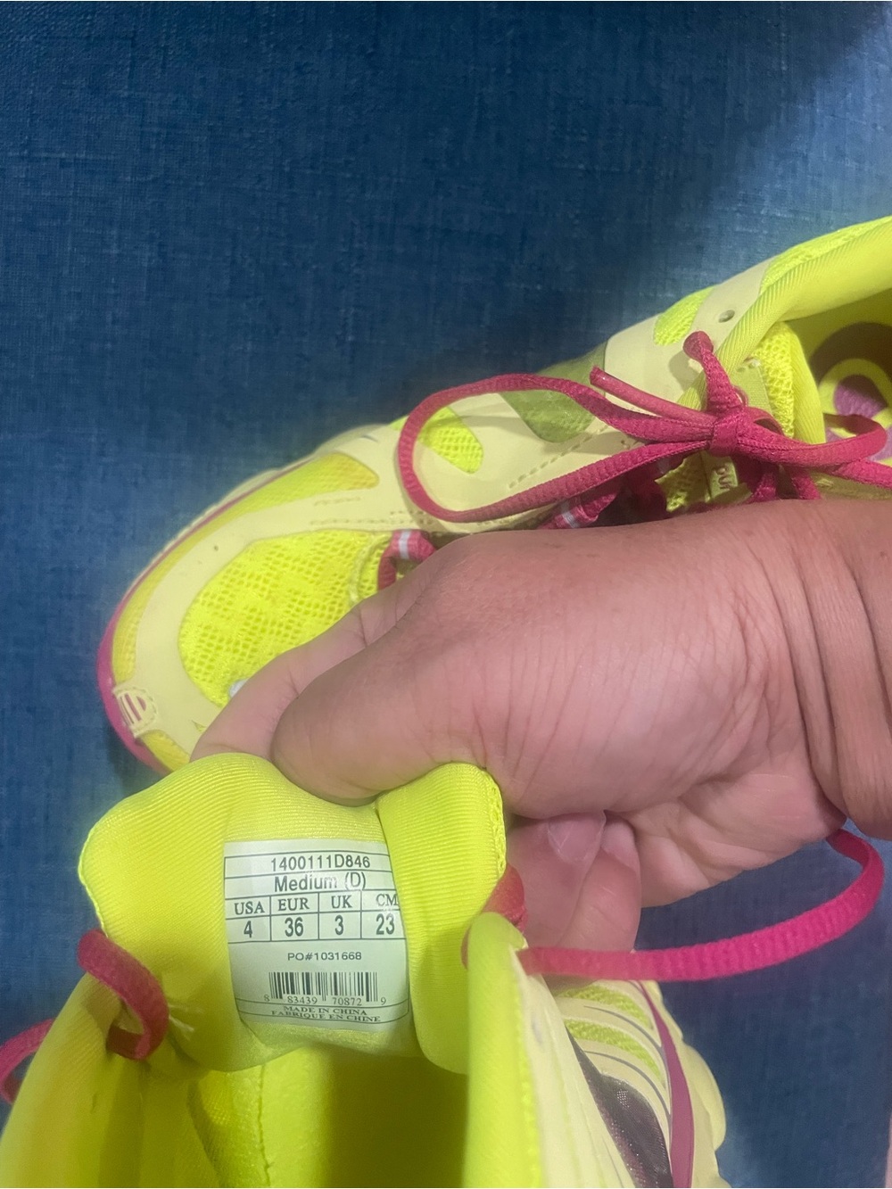 Brooks Neon Yellow and Pink Kids' Running Sneakers - Picture 5 of 5